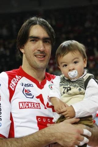 Rodrigão e seu filho Pedro. Foto: Globo Esporte